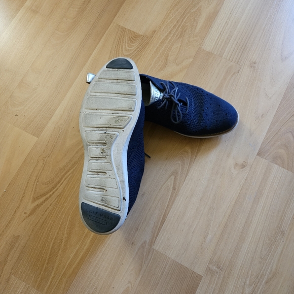 Cole Haan Original Grand Wingtip Oxfords in Marine Blue - Picture 4 of 7